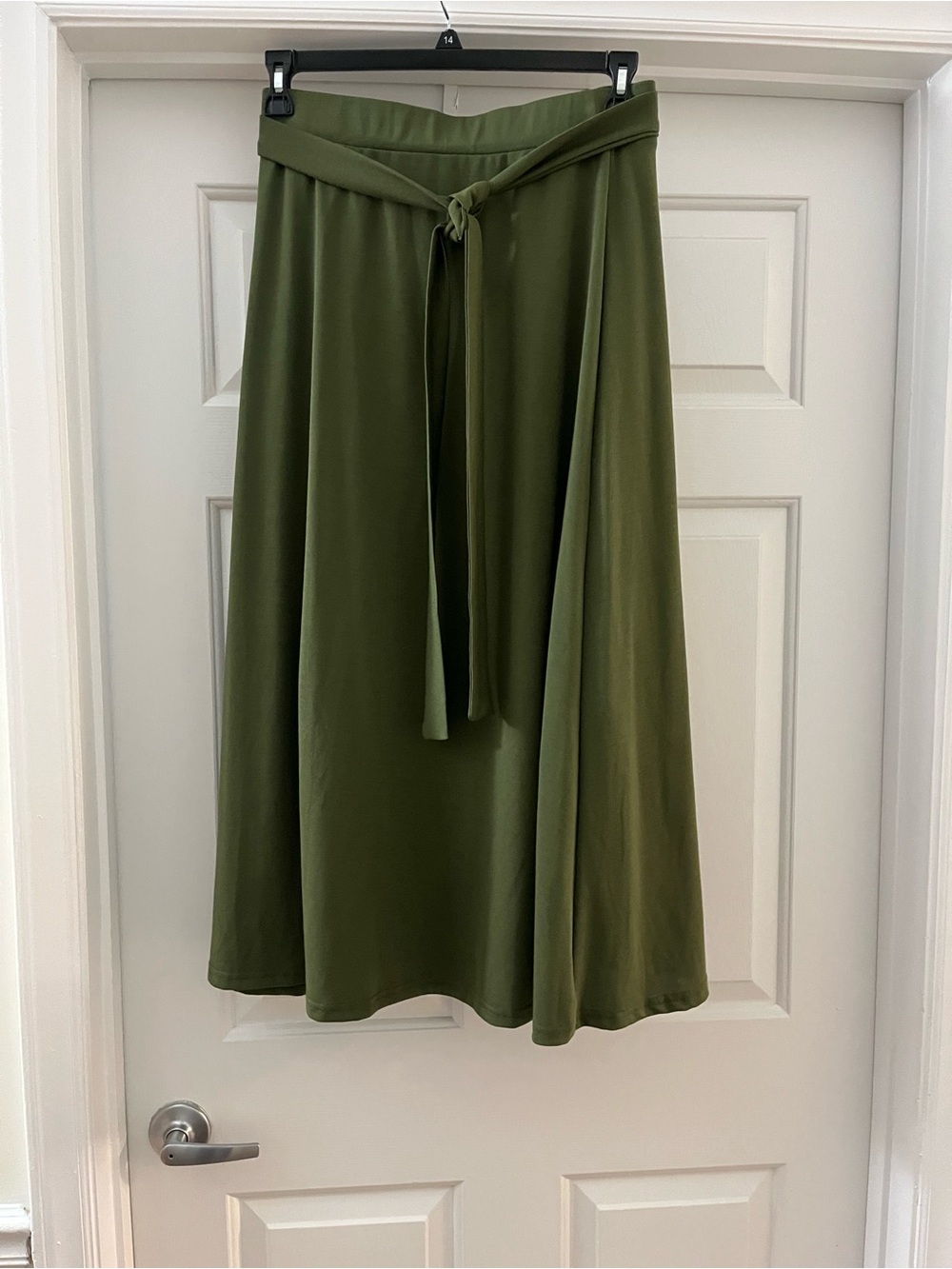 Olive Green Tie-Waist Women's Skirt
